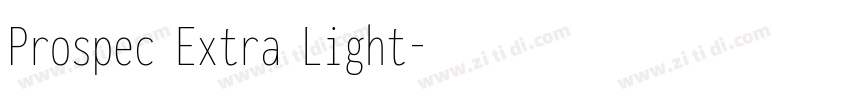 Prospec Extra Light字体转换